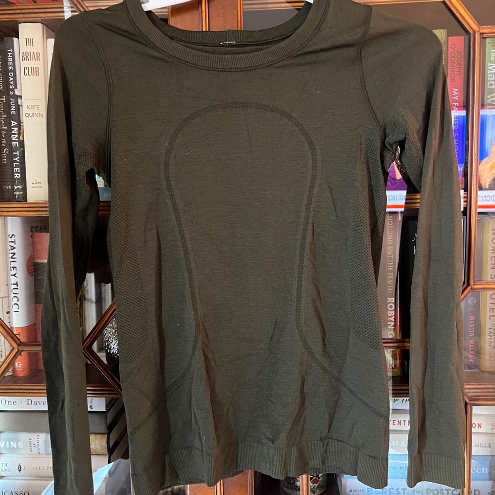 Olive Green Long Sleeve Women's Top